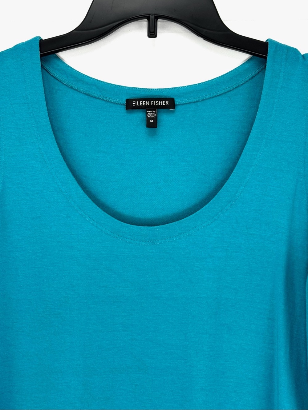 Eileen Fisher Turquoise Scoop Neck Tank - Picture 3 of 11